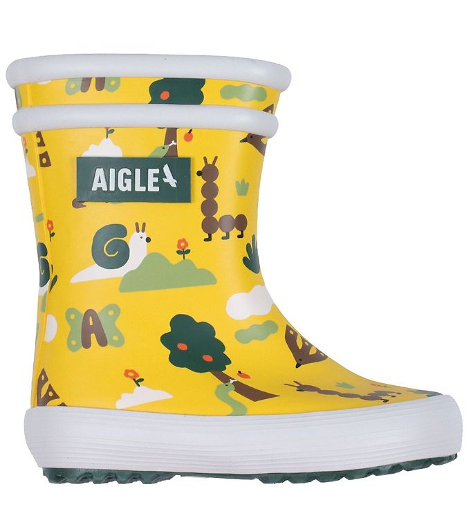 Brun/Grøn/Gul/M Aigle Gummistøvler Baby Flash Play2 Animaux - Aigle Gummistøvler  - 3246579047450
