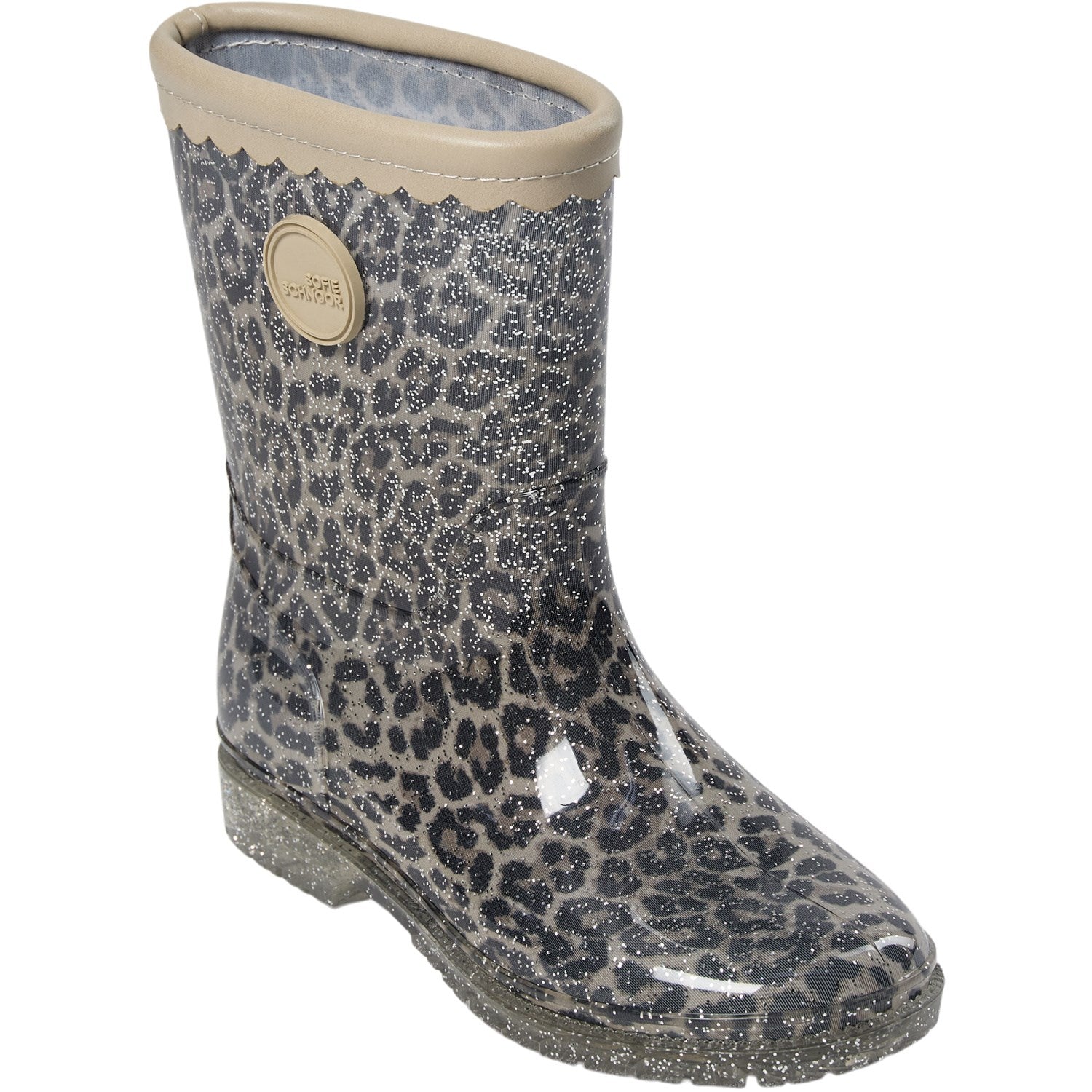 Sofie Schnoor Leopard Nillesk Gummistøvler Str - Sofie Schnoor Gummistøvler  - 5715202769635