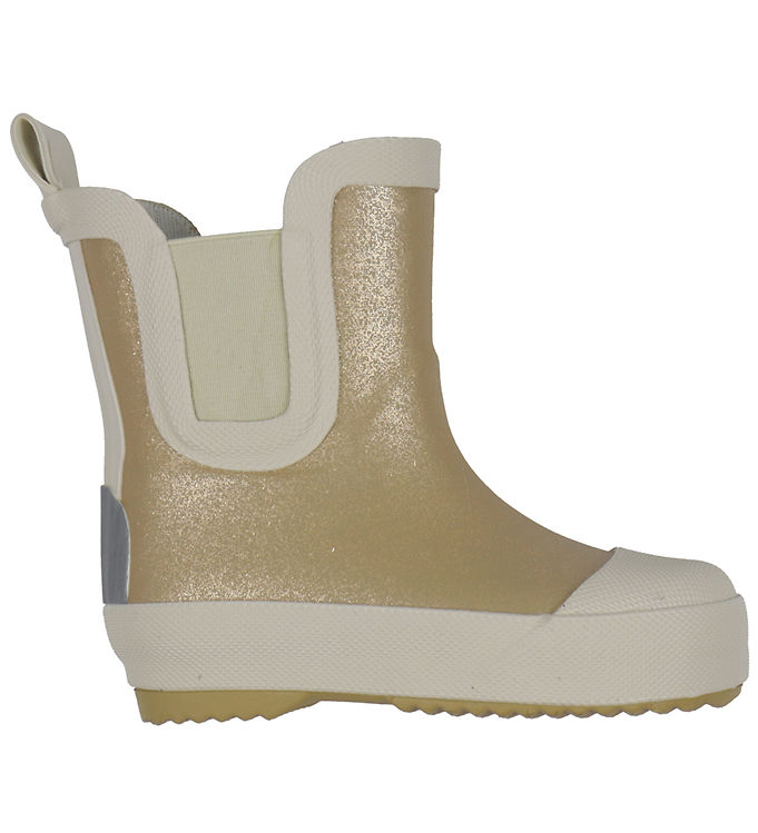 Beige Mikk Line Gummistøvler Kort Wellies Short Glitter Kelp - Mikk-line Gummistøvler  - 5715073524531