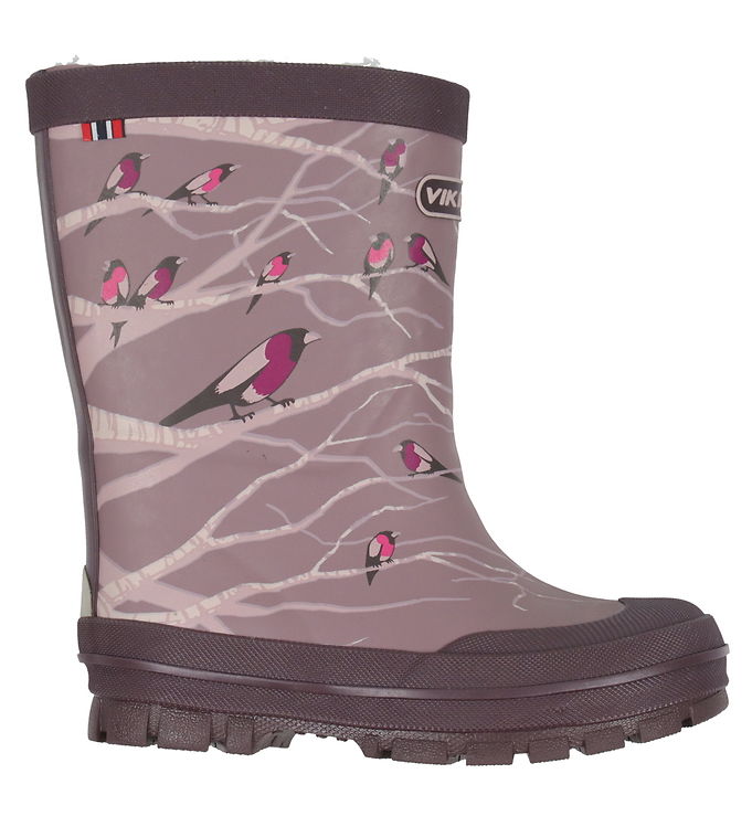 Pink Viking Termostøvler Jolly Dusty Fugle - Viking Gummistøvler  - 7054977805383