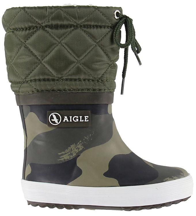Aigle Giboulee Print 25086 Camou Kaki Army - Aigle Gummistøvler